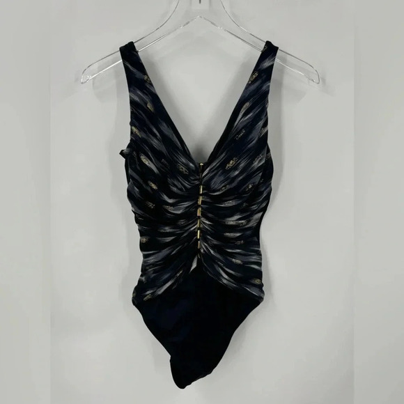 Miraclesuit Bronze Reign Charmer One Piece Swimsuit size 12 B2443 - Picture 7 of 10